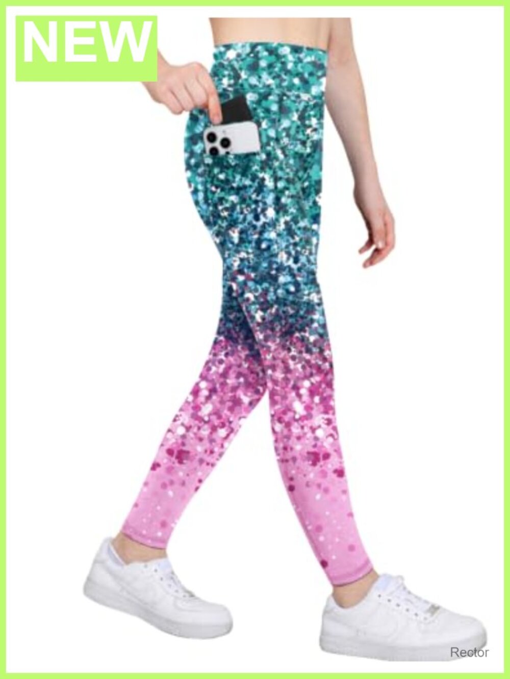Girls Athletic Leggings with 4 Pockets High Waisted Workout Yoga Pants